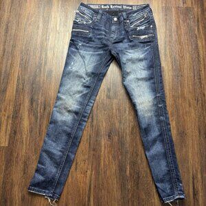 Rock Revival Women Jeans Moto Cladelle Size 29 Skinny
